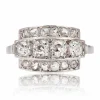 Bague Art déco platine et diamants