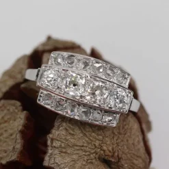 Bague Art déco platine et diamants