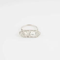 Bague Art Déco rectangulaire Diamants