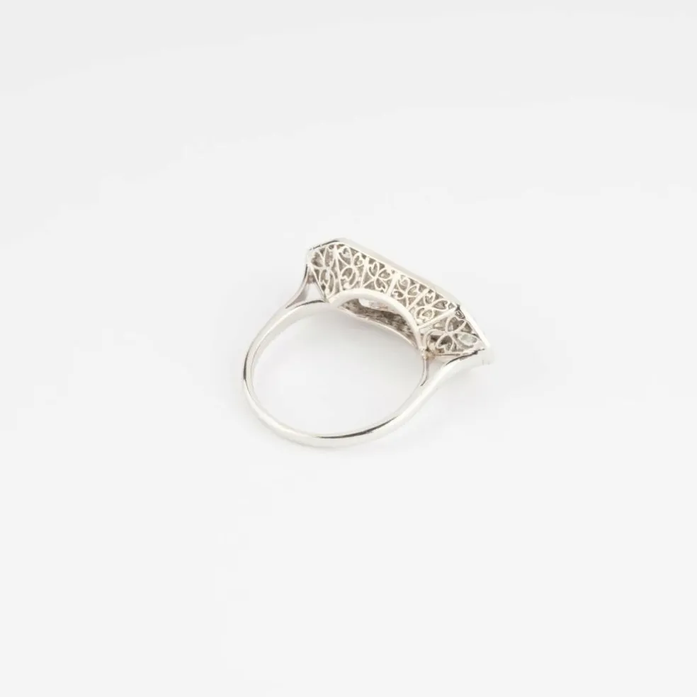 Bague Art Déco rectangulaire Diamants