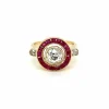 Bague Art Déco Rubis Diamant
