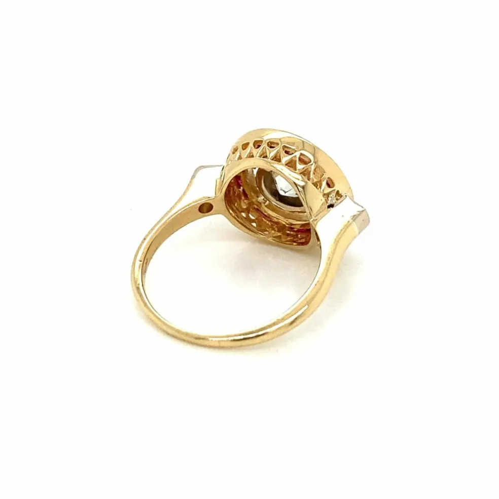 Bague Art Déco Rubis Diamant