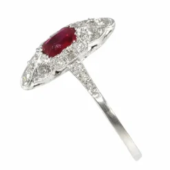 Bague Art Déco Rubis sang de Pigeon