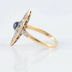 Bague Art Déco Saphir cabochon
