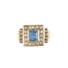 Bague Art Déco Saphir Diamants