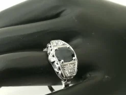 Bague Art Déco Saphir Diamants