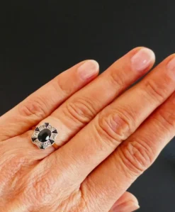 Bague Art Déco Saphir et Diamants