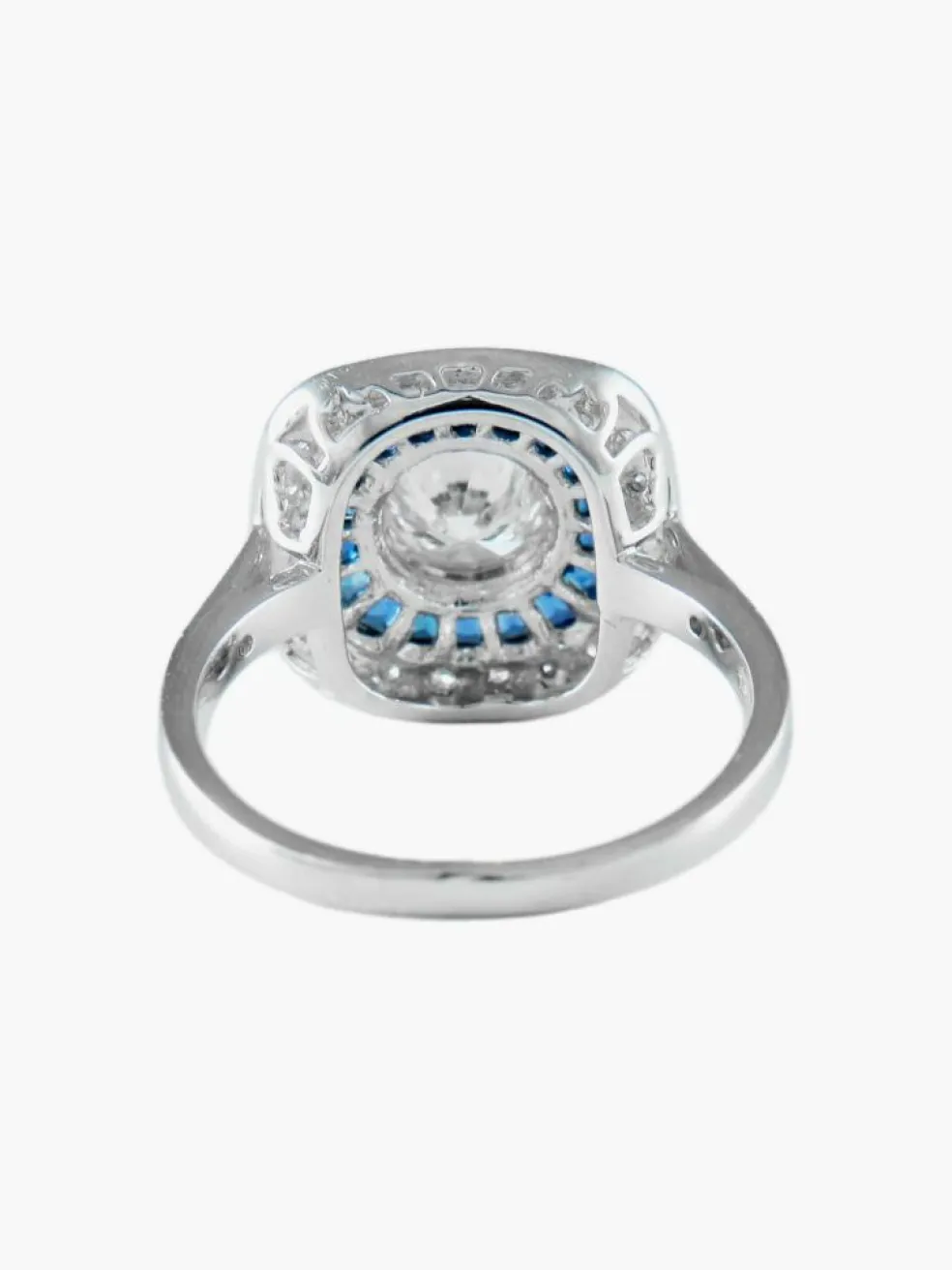 Bague Art Déco Saphirs Diamants