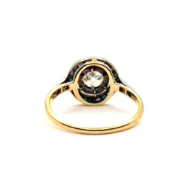 Bague Art Déco saphirs diamants