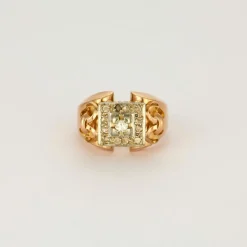 Bague Art Déco Tank diamants