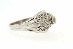 Bague Art Deco, Or jaune & diamants
