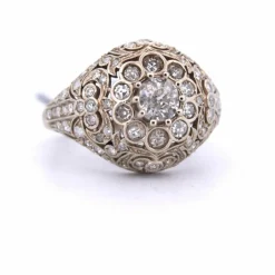 BAGUE ART NOUVEAU - OR BLANC