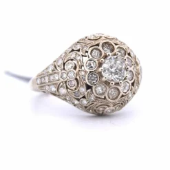 BAGUE ART NOUVEAU - OR BLANC