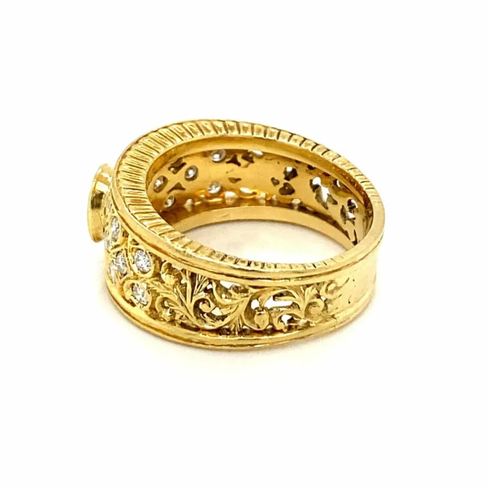 Bague Art Nouveau Diamants Rubis