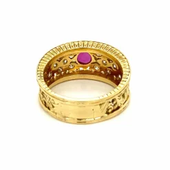 Bague Art Nouveau Diamants Rubis
