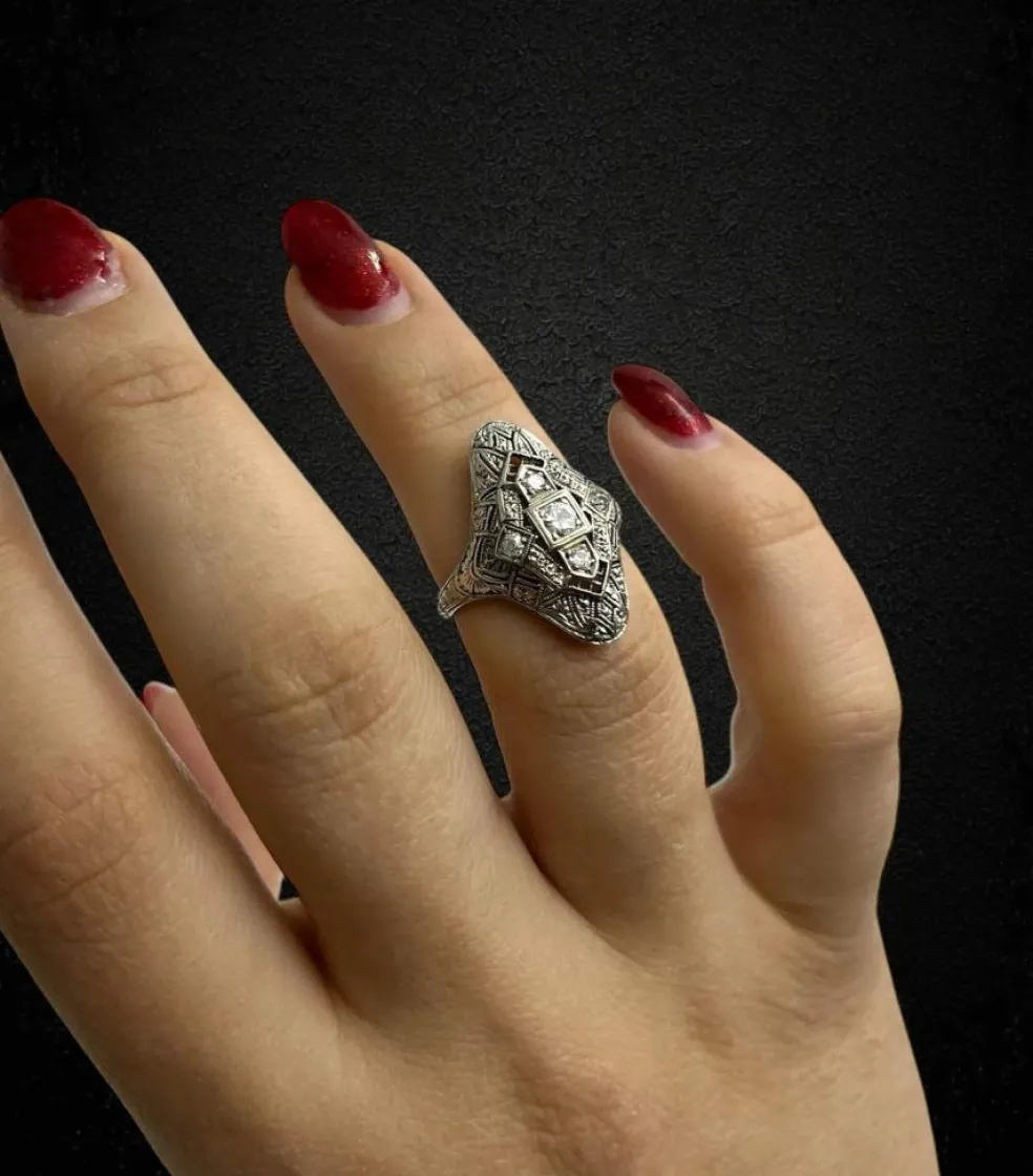bague Art Nouveau française rare