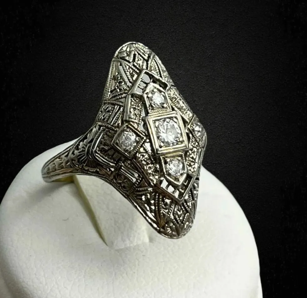 bague Art Nouveau française rare