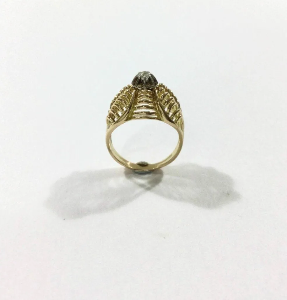 Bague Art Nouveau Or Et Diamant