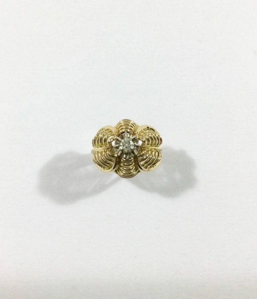 Bague Art Nouveau Or Et Diamant