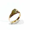 Bague Art Nouveau or jaune saphirs