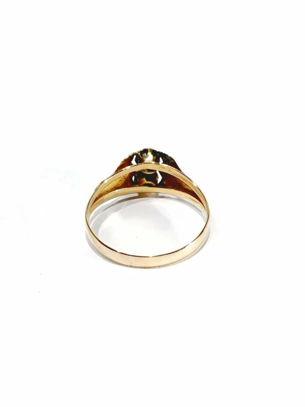 Bague Art Nouveau or jaune saphirs