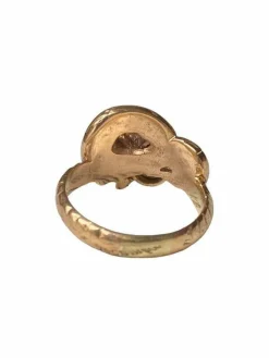 Bague Art Nouveau or rose et diamant
