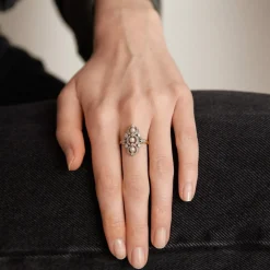 Bague Art Nouveau Perles