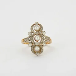 Bague Art Nouveau Perles