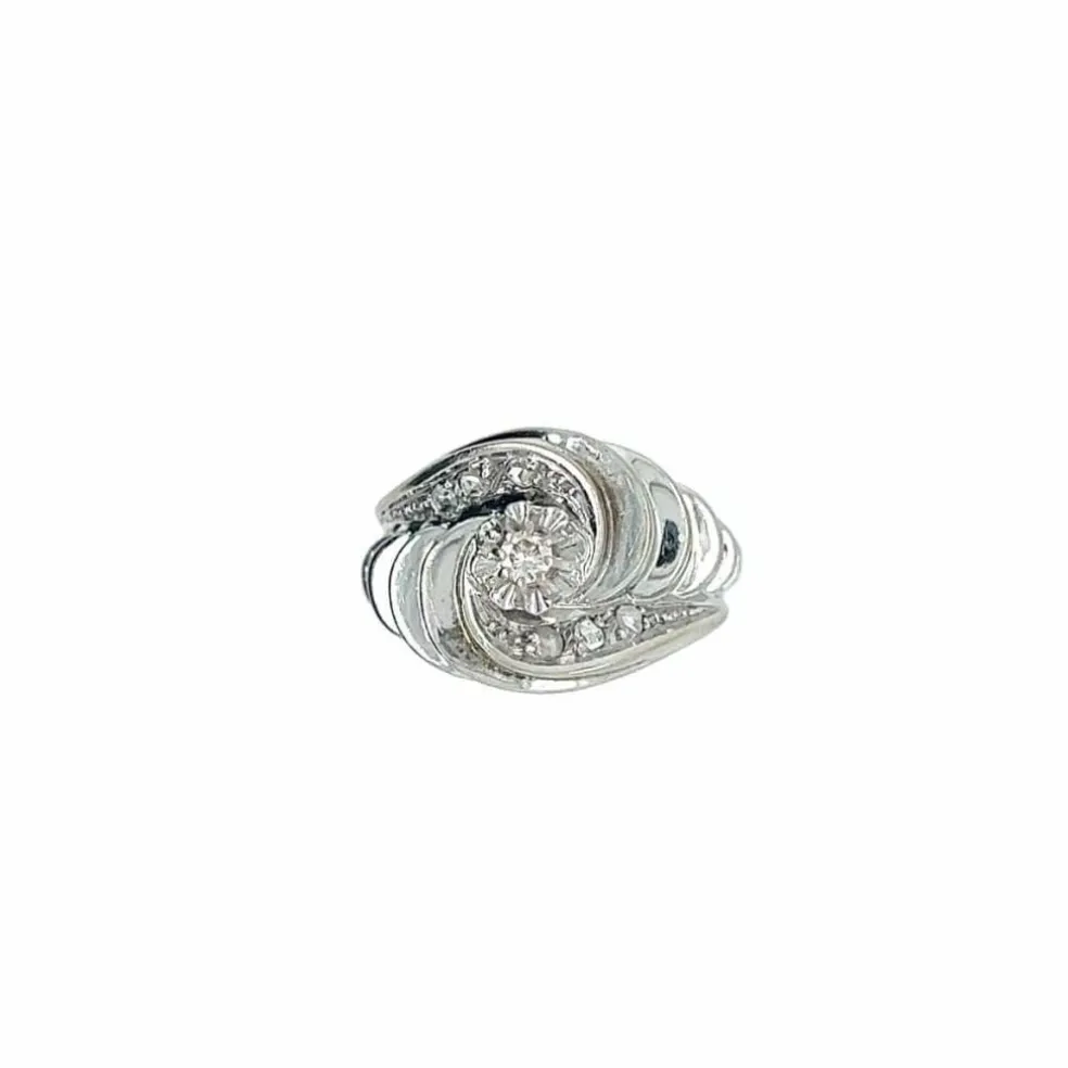 Bague Art-déco Diamants Or