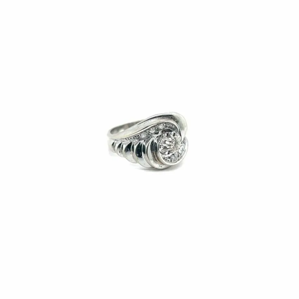 Bague Art-déco Diamants Or