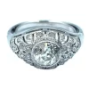 Bague Art-Deco or, platine et diamants