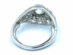 Bague Art-Deco or, platine et diamants