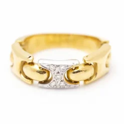 Bague Articulée 2 Ors Diamants