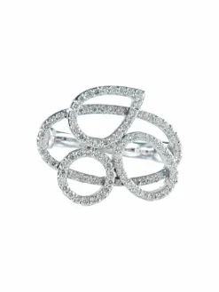 Bague au rond, ovales et poire Diamants