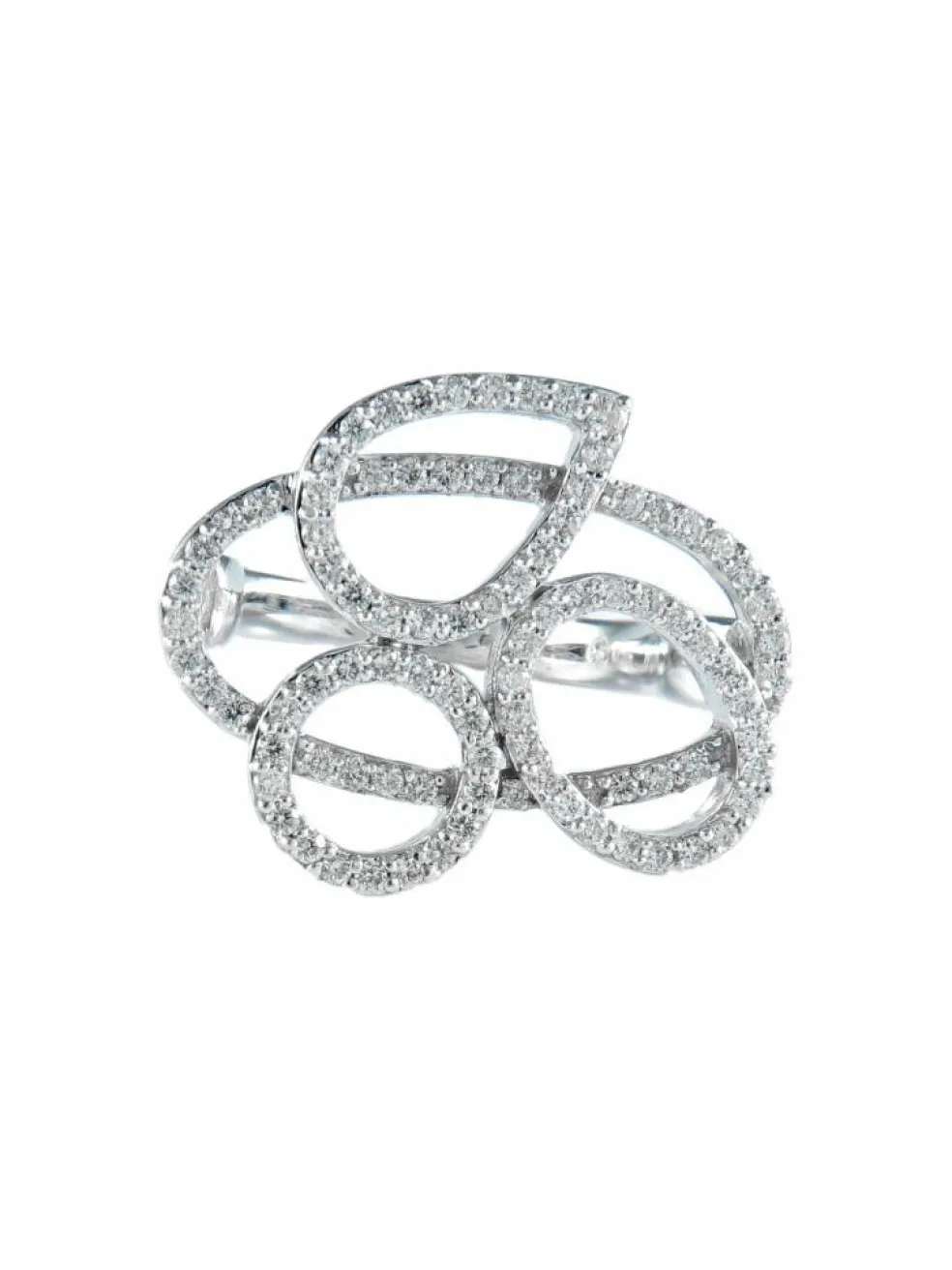 Bague au rond, ovales et poire Diamants