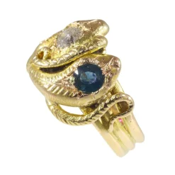 Bague avec diamant rubis et saphir