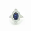 Bague avec diamants et saphir de 2,50 ct