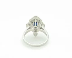 Bague avec diamants et saphir de 2,50 ct