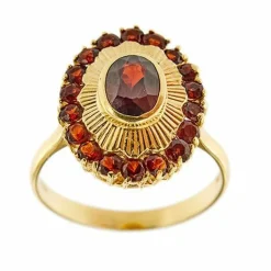 Bague avec grenats