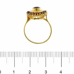 Bague avec grenats