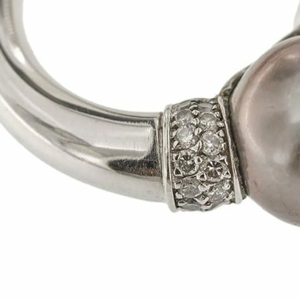 Bague avec perle de Tahiti et diamants