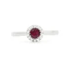 Bague avec rubis 0,26 ct et diamants