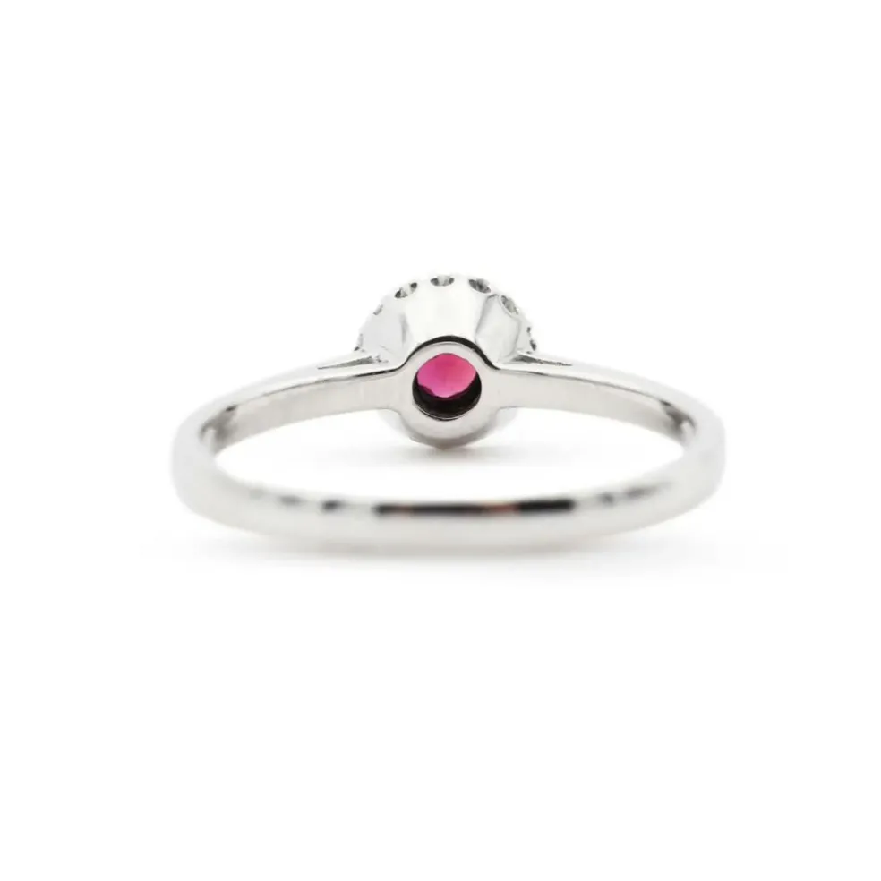 Bague avec rubis 0,26 ct et diamants