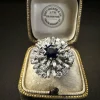 Bague avec saphir et diamants
