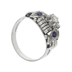 Bague avec saphirs et diamants