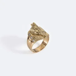 Bague avec sphinx et diamants