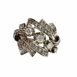 BAGUE BAGUE DESIGN 1940-1945 OR AVEC DIAMANTS