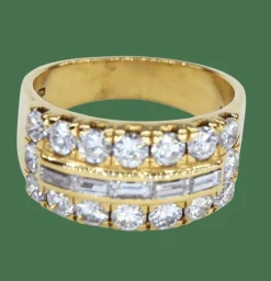 Bague bande de diamants