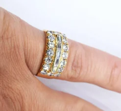 Bague bande de diamants