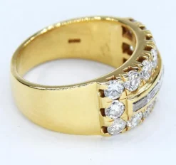 Bague bande de diamants